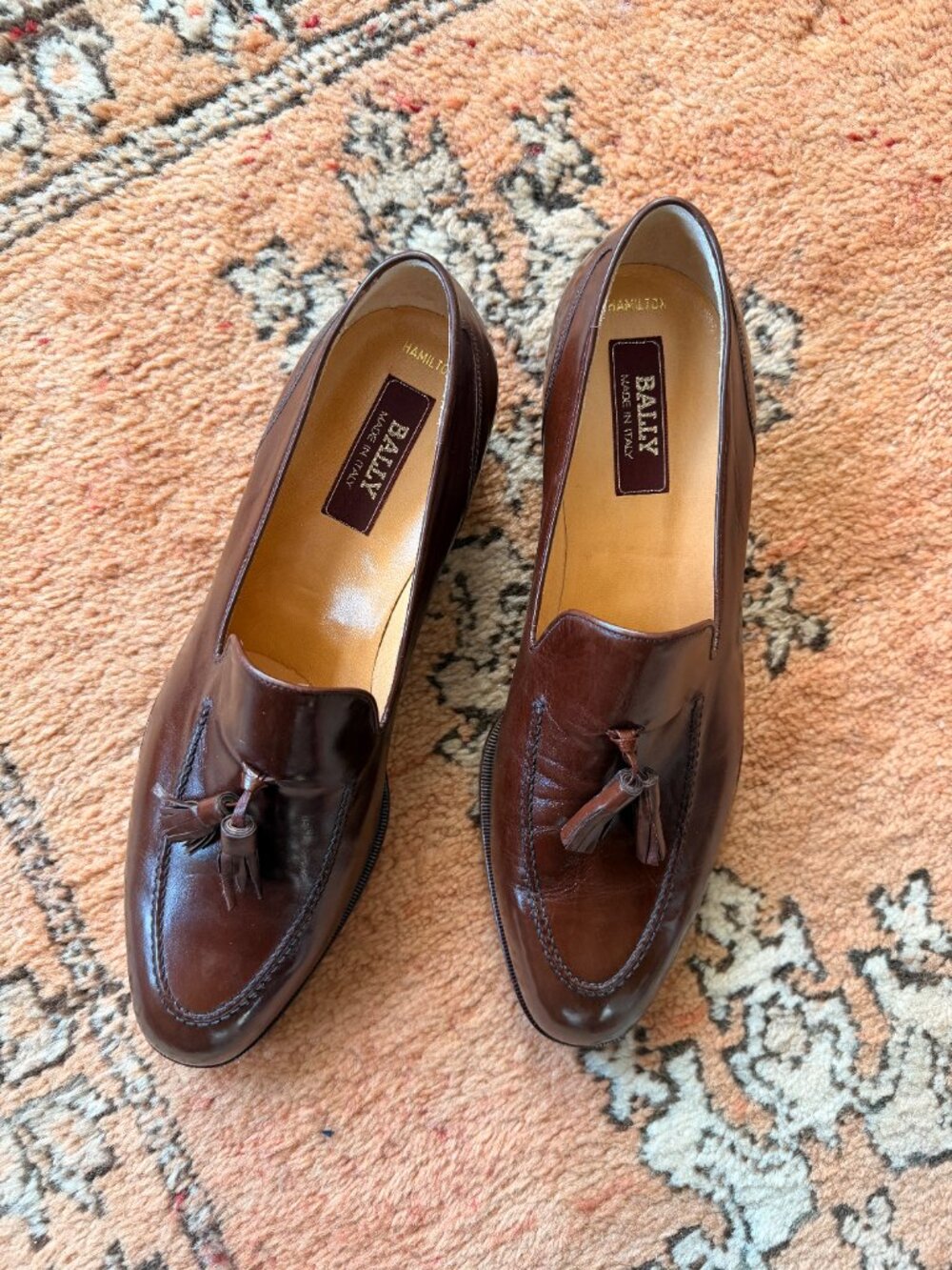 NEW Bally Hamilton Men's Brown Leather Tassel Loafers | Made in Italy | Size 11 - Picture 4 of 6